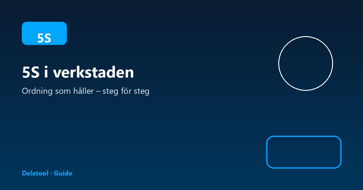 Hur startar man 5S i en verkstad? 7 steg från kaos till kontroll